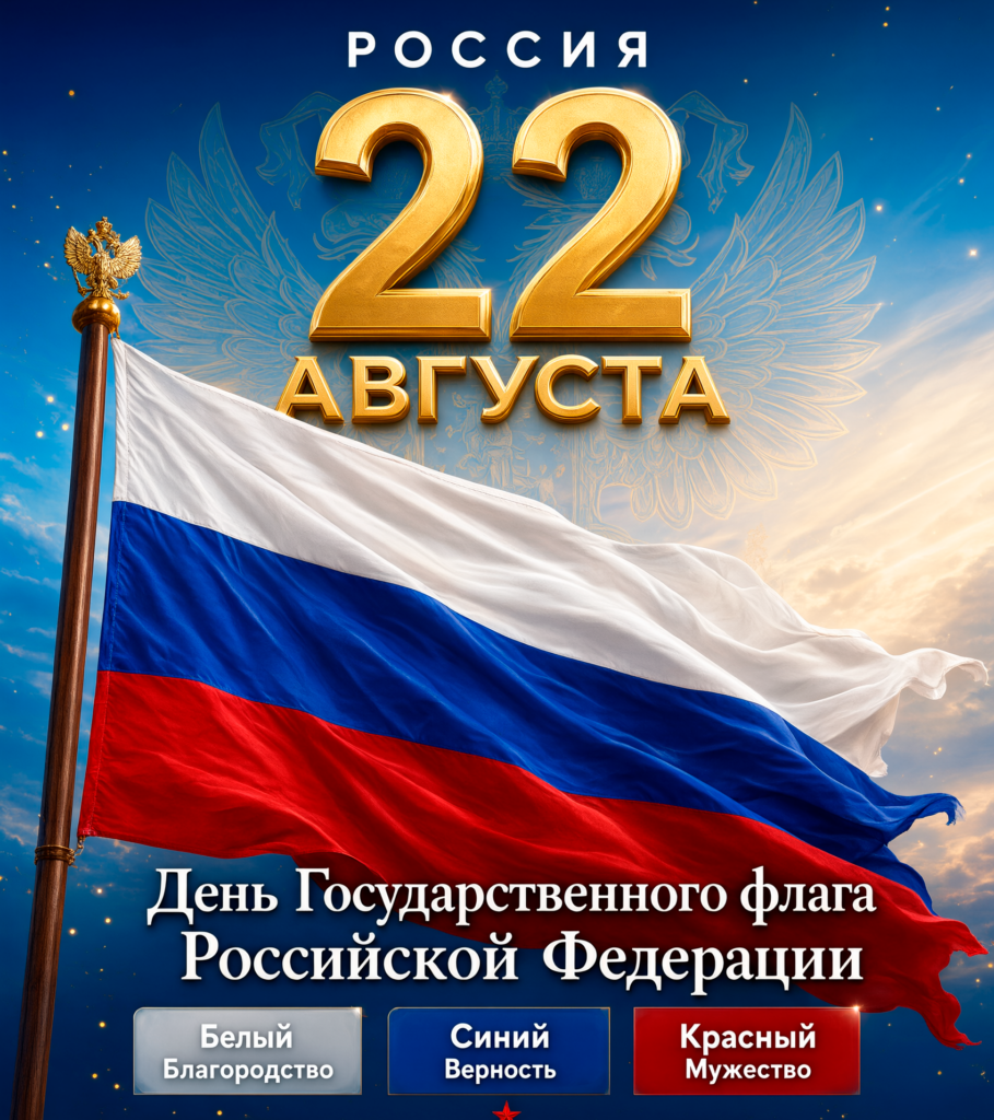 Ежегодно 22 августа Россия отмечает День Государственного флага. Узнайте об истории и символическом значении цветов нашего главного символа – бело-сине-красного триколора.